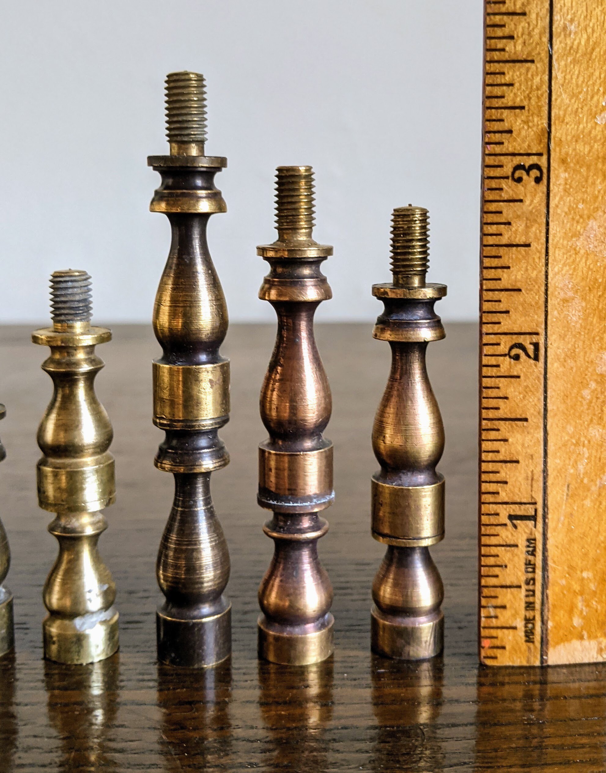 Brass Copper Risers Lamp Finial Extender Patina Etsy