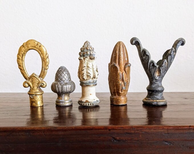 Decorative Lamp Finials Large Brass Painted Unfinished Loop Etsy