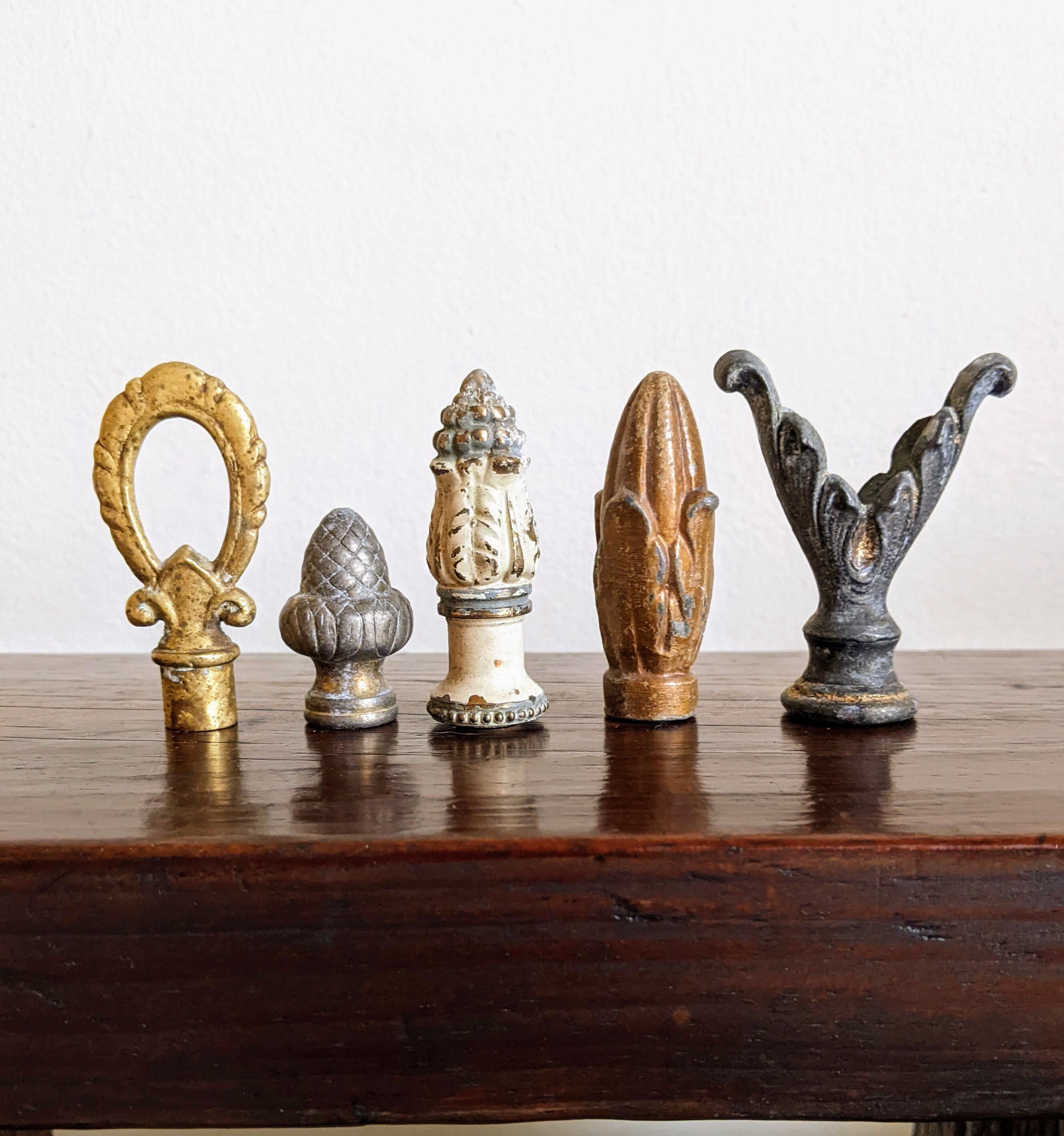 Decorative Lamp Finials Large Brass Painted Unfinished Loop Etsy