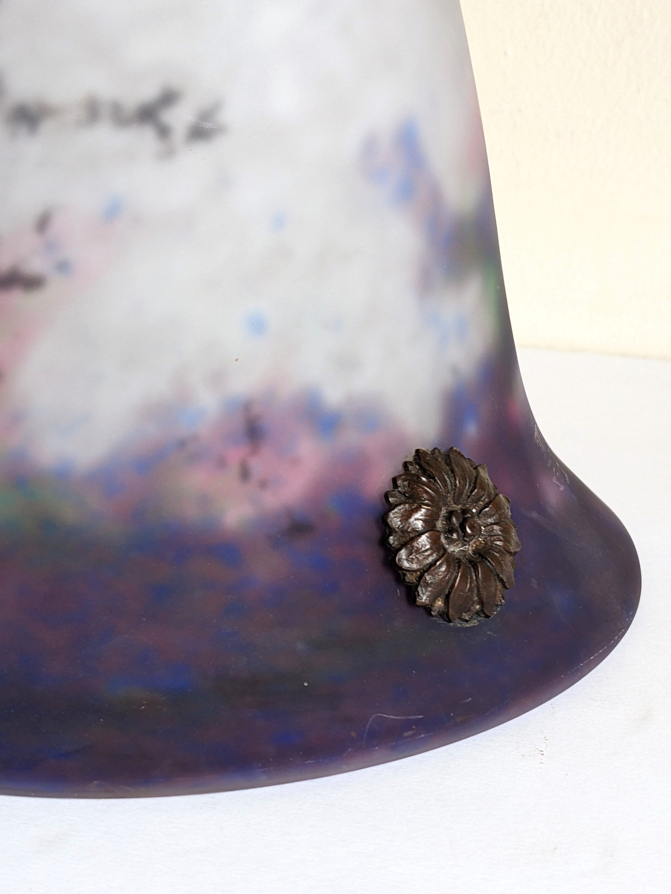 アールヌーボー ガラス ペンダント ランプ シェード ミュラー フレ