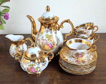 Deruta Italy Coffee Tea Set 30s Italian Ceramic for Buitoni New