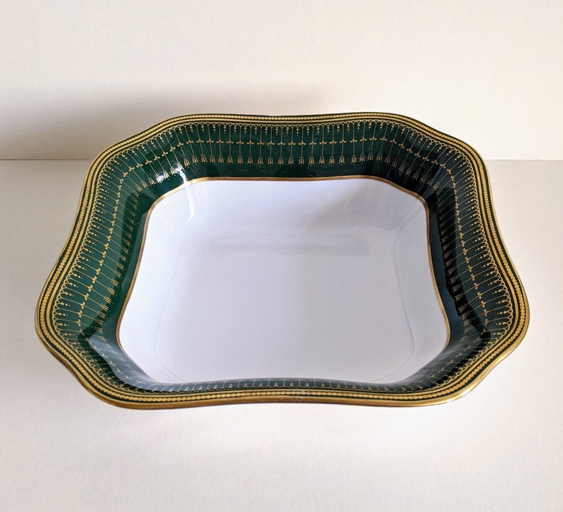 Spode English China Royal Windsor Large Emerald Green Gold Etsy