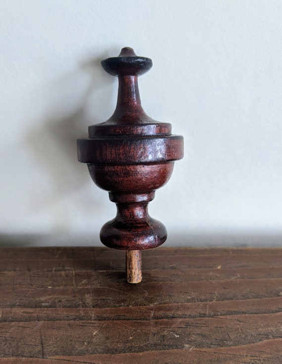Small Wood Finial Turned Wood Clock Restoration Etsy
