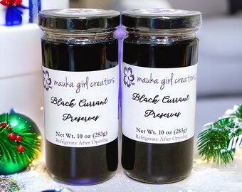 10 oz. BLACK CURRANT PRESERVES - 2 jars