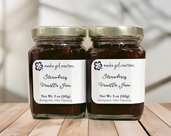 5 oz. STRAWBERRY VANILLA JAM - 2 jars