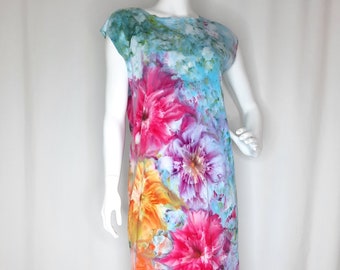 Size Medium - Tie Dye Maxi Dress - The Blossom Collection - 100% Cotton