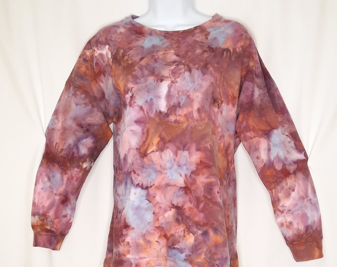Size XSmall - Ice Dye Long Sleeve Tee - "Berry Smoothie"
