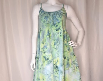 Size Large -Tie Dye Dress with POCKETS and braided straps