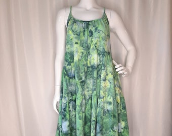 Size XLarge -Tie Dye Dress with POCKETS and braided straps