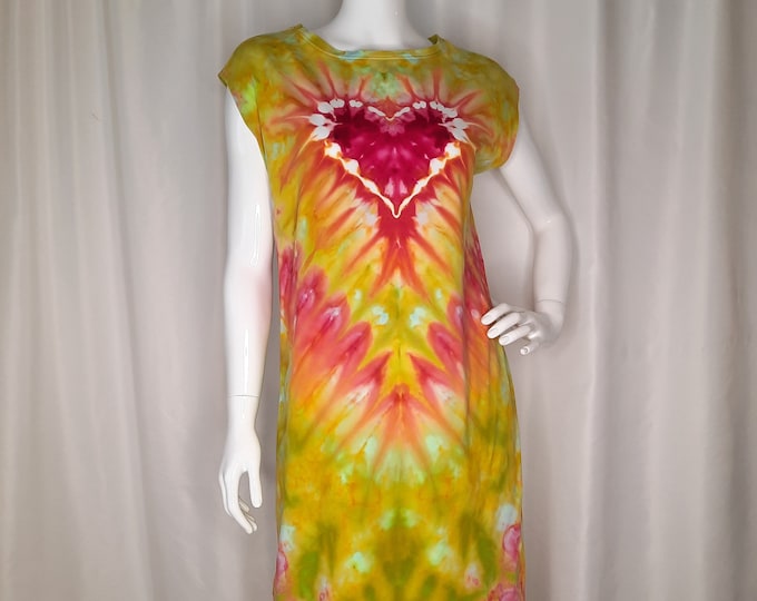 Size Medium Tall - Tie Dye Maxi Dress - 100% Cotton