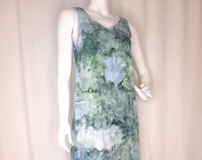 Size XSmall - Tie Dye Linen blend Jumper Maxi Dress with Pockets!