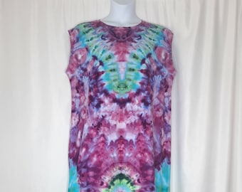 Size X-Large - Tie Dye Maxi Dress - 100% Cotton
