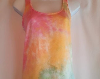 Size Small - Tie Dye Tank Top - Rainbow Pastel