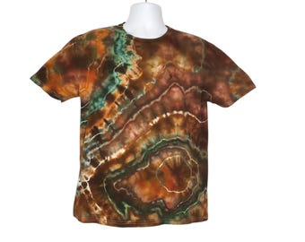 Size Large - Tie Dye Tshirt - Brown Agate