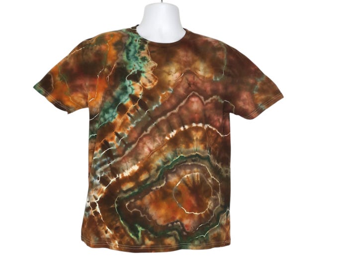 Size Large - Tie Dye Tshirt - Brown Agate