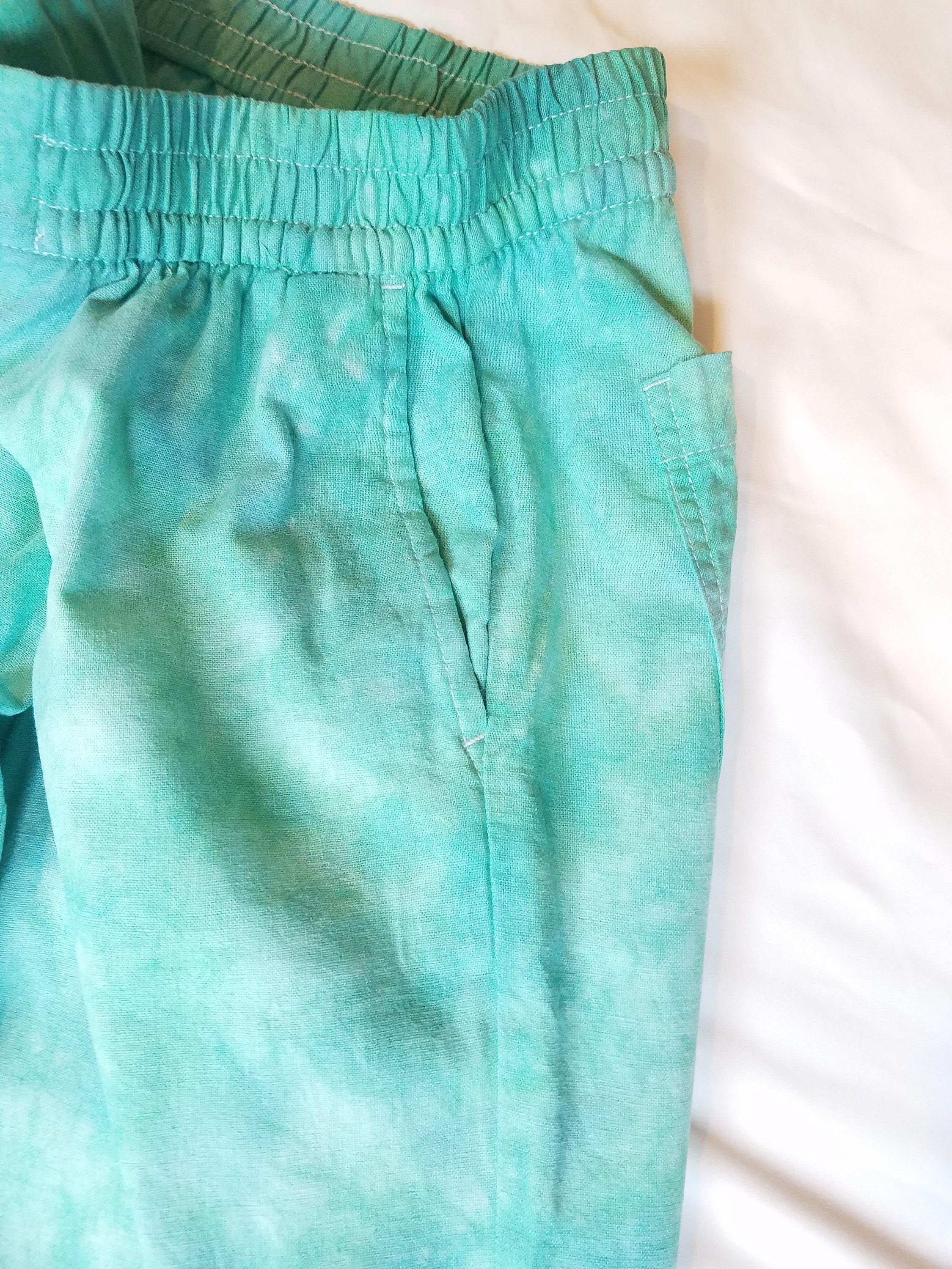 Size Medium - Tie Dye Pants - Linen Blend with POCKETS!