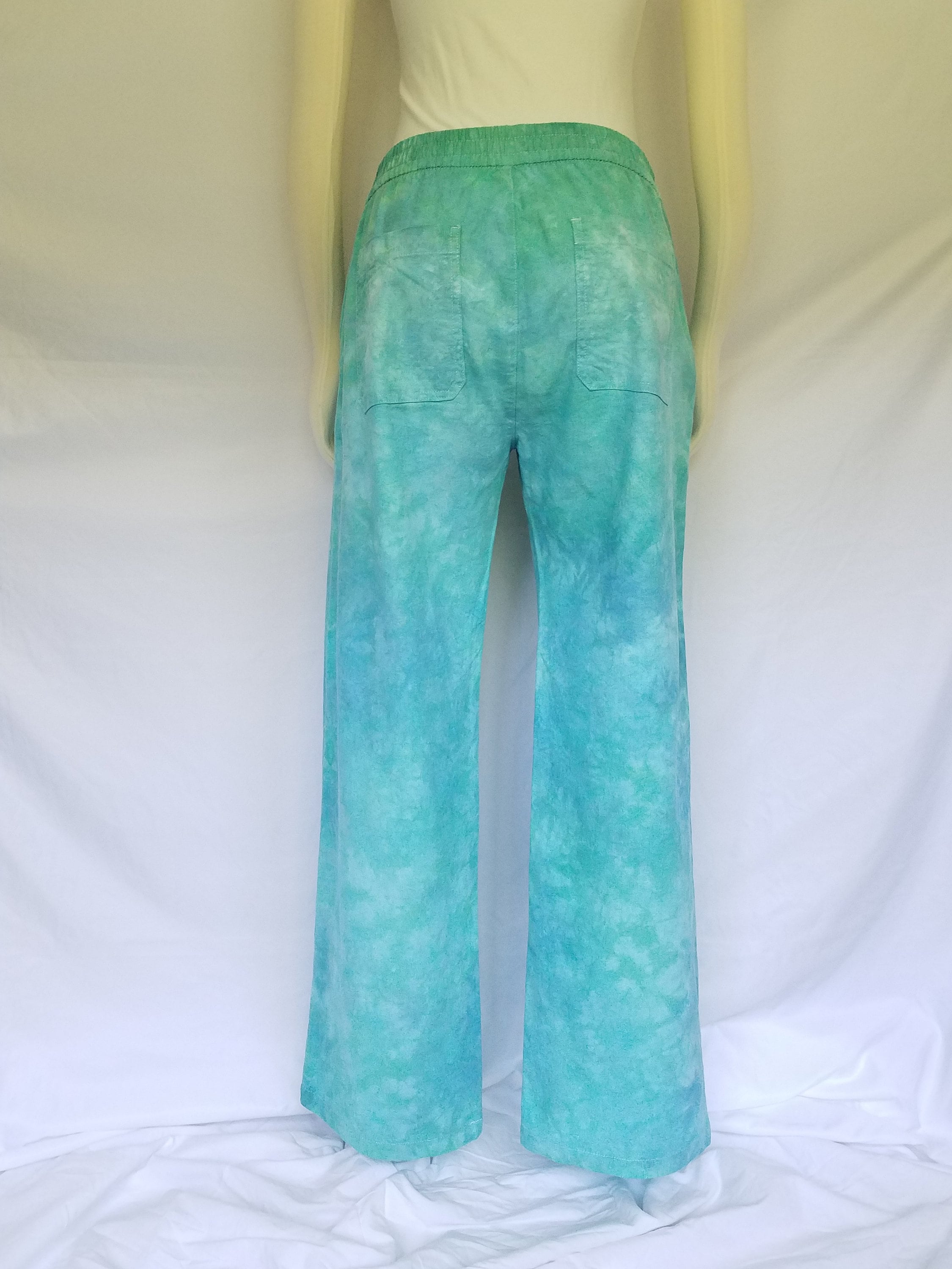 Size Medium Tie Dye Pants Linen Blend with POCKETS!