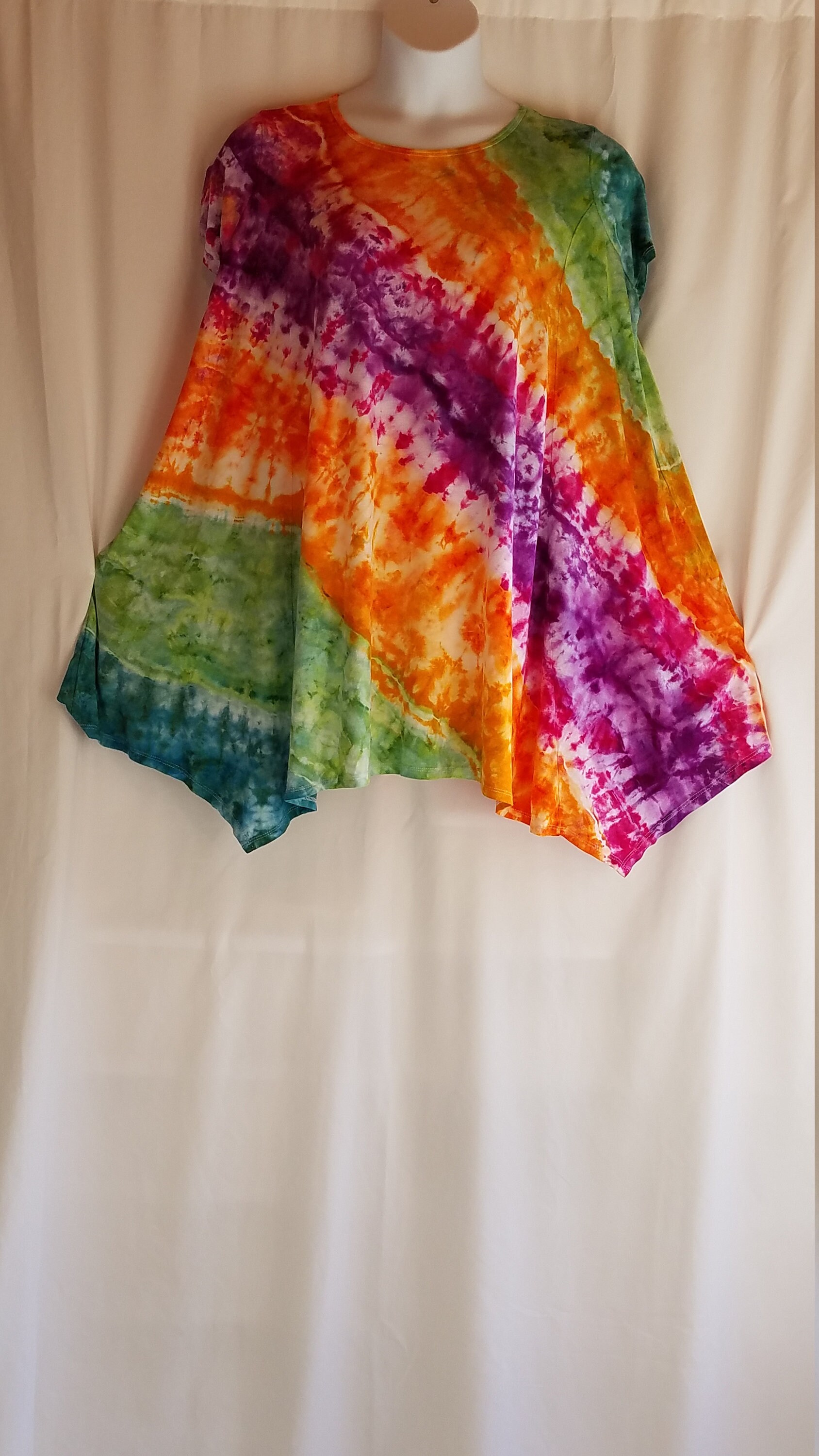 Size XL Ladies Tunic Top Swing Tie Dye