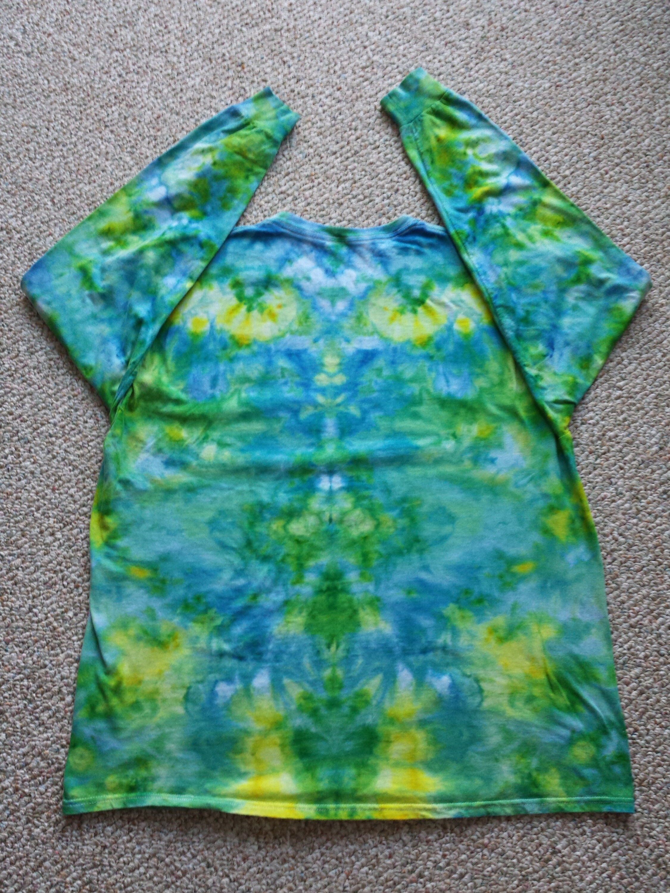 mens long sleeve tie dye