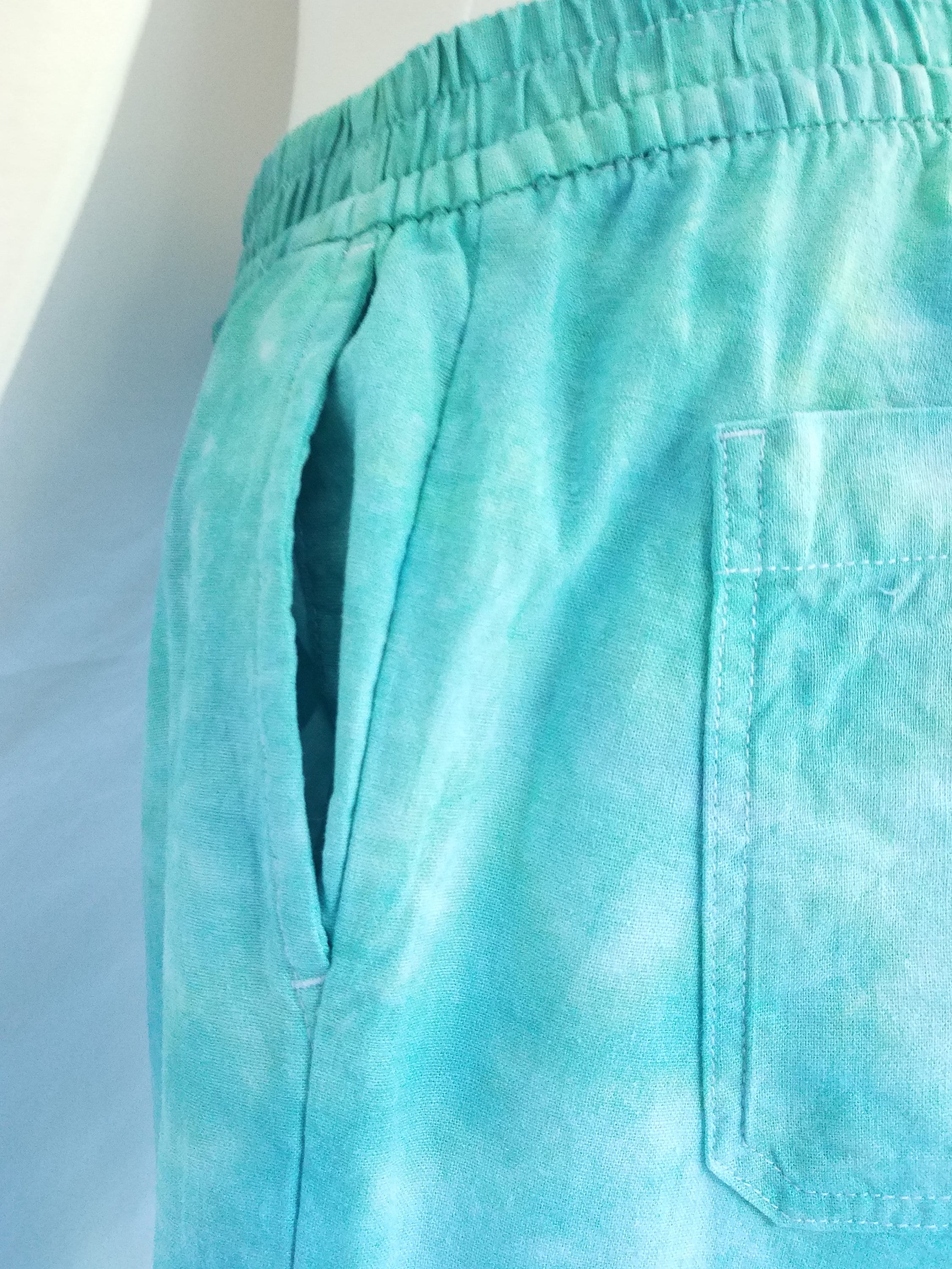 Size Medium Tie Dye Pants Linen Blend with POCKETS!