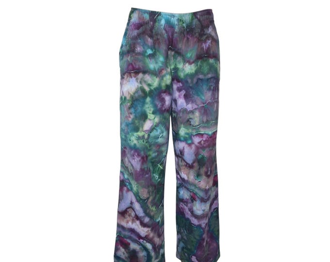 Size Small/Medium - Tie Dye Pants - Linen Blend with POCKETS!  Ice Dye