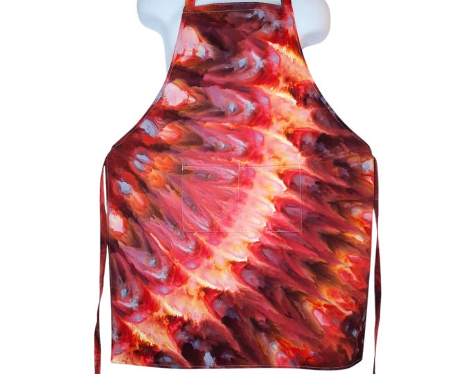 Apron - Tie Dye - Chef on Fire - Ice Dye