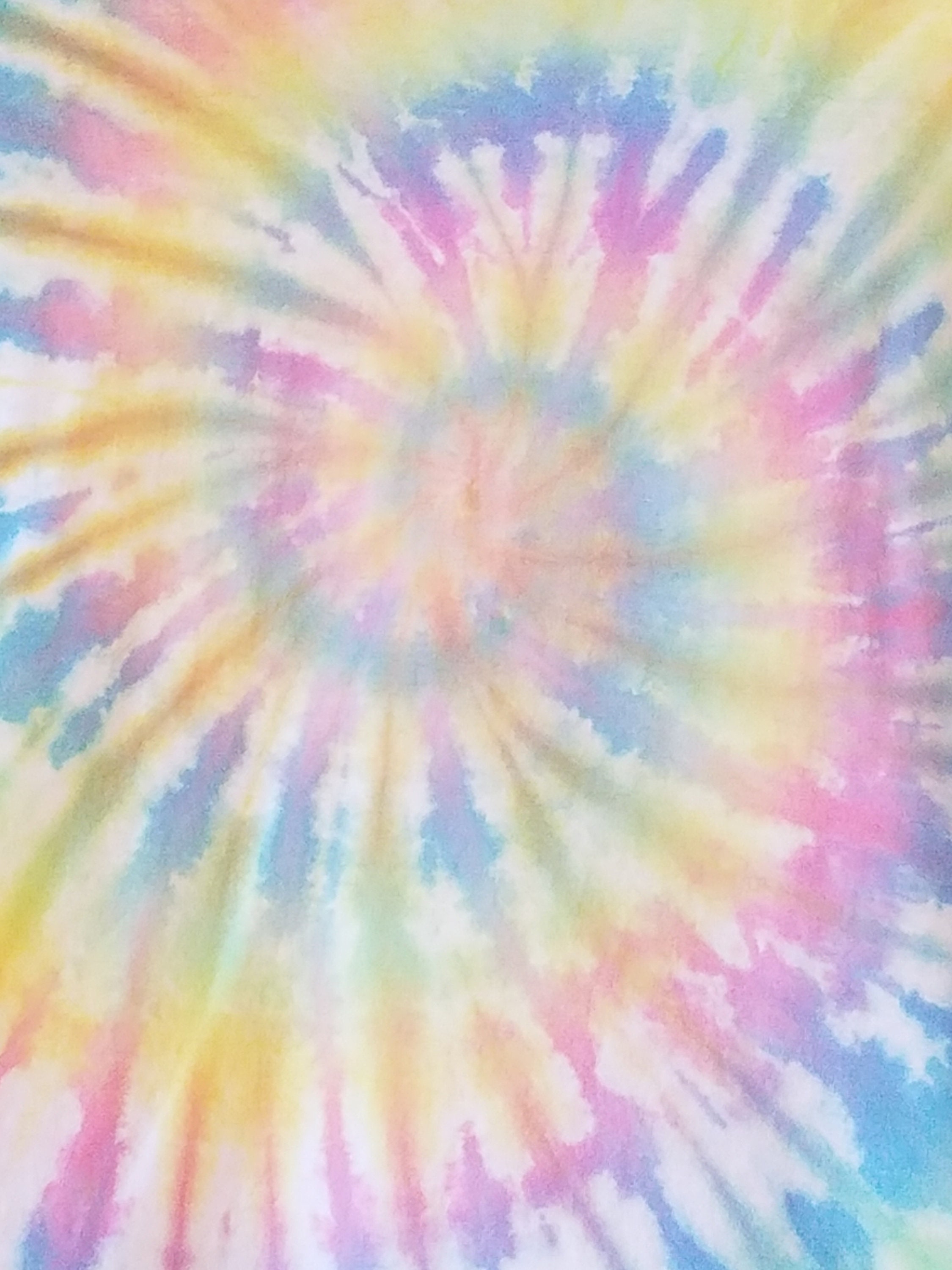 Kids Tie Dye Long Sleeve Size Large Pastel Spiral 100 Cotton Tshirt