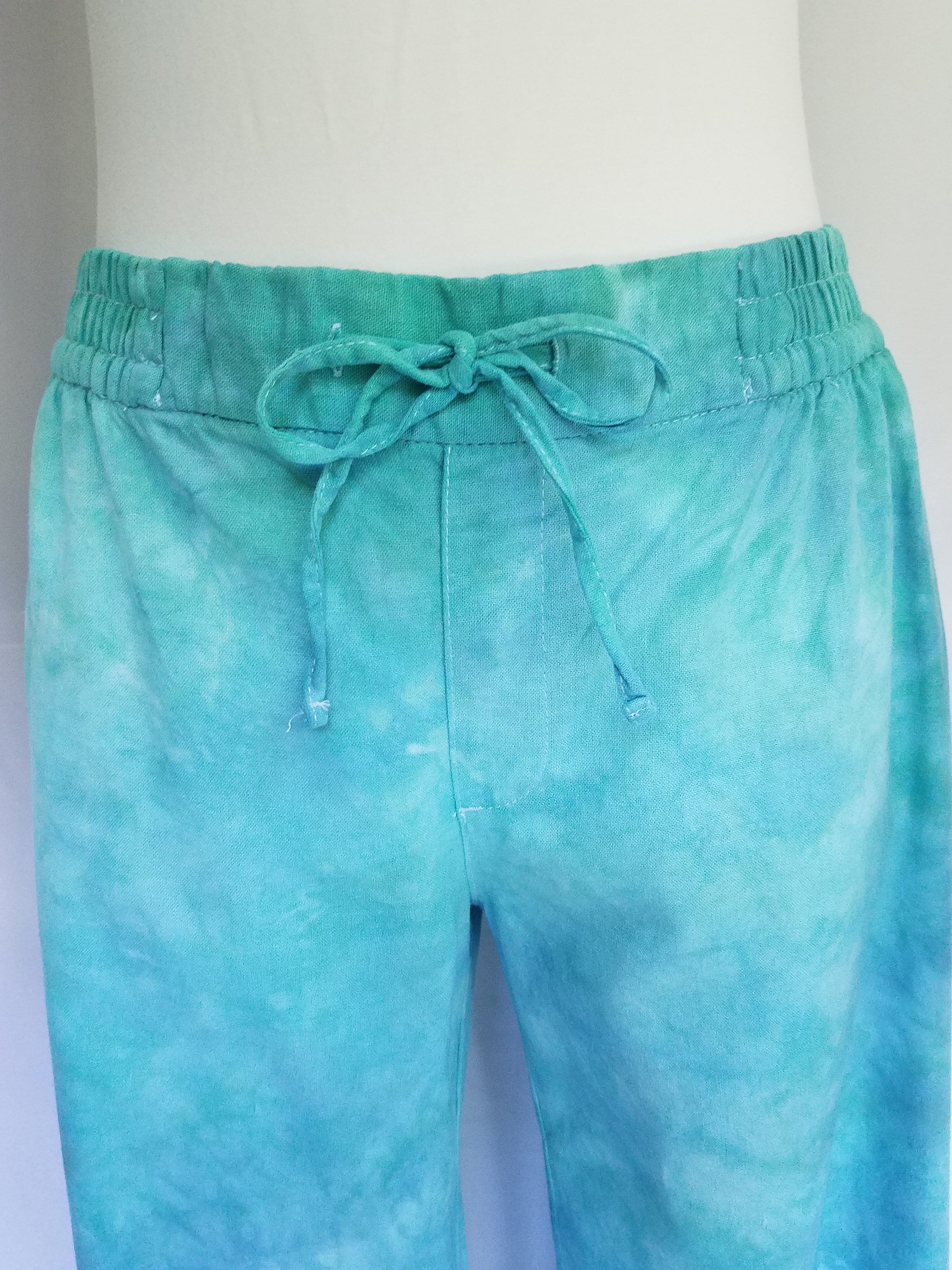Size Medium Tie Dye Pants Linen Blend with POCKETS!