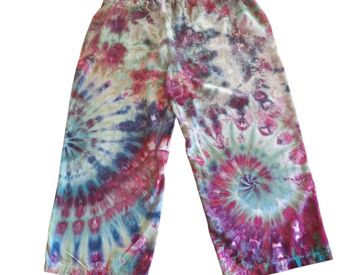 Size XXLarge- Tie Dye Pants - Linen Blend with POCKETS!  Ice Dye