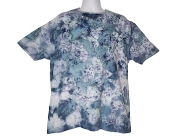 Size XLarge - Tie Dye Tshirt -  Ice Dyed Blues