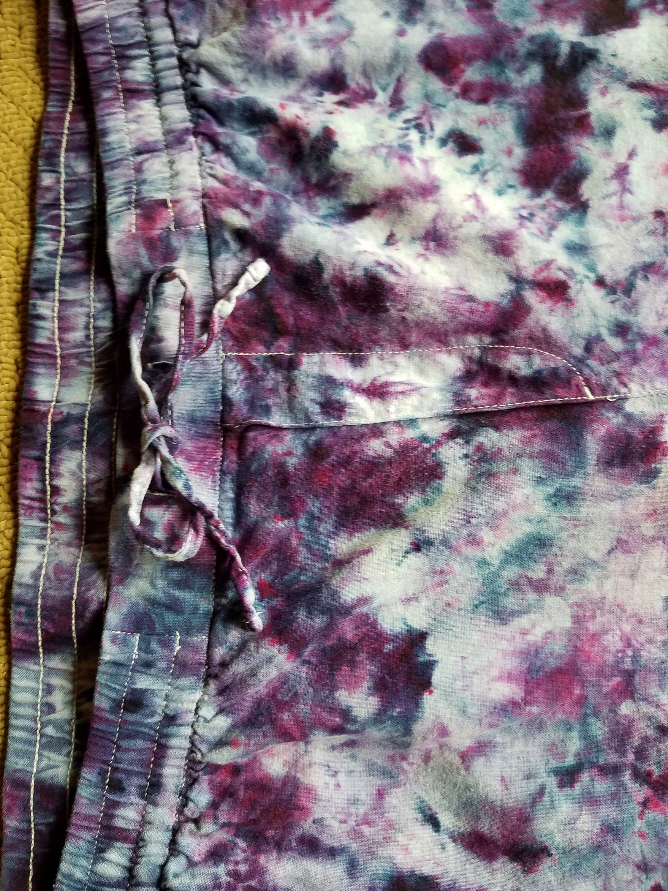 Size XXL Tie Dye Pants Linen Blend with POCKETS!