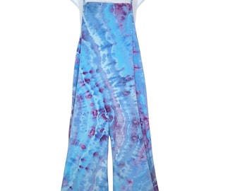 Size 2X - Tie Dye OVERALLS - Agate Patterns with Pockets!