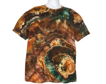 Size XLarge - Tie Dye Tshirt -  Brown Agate