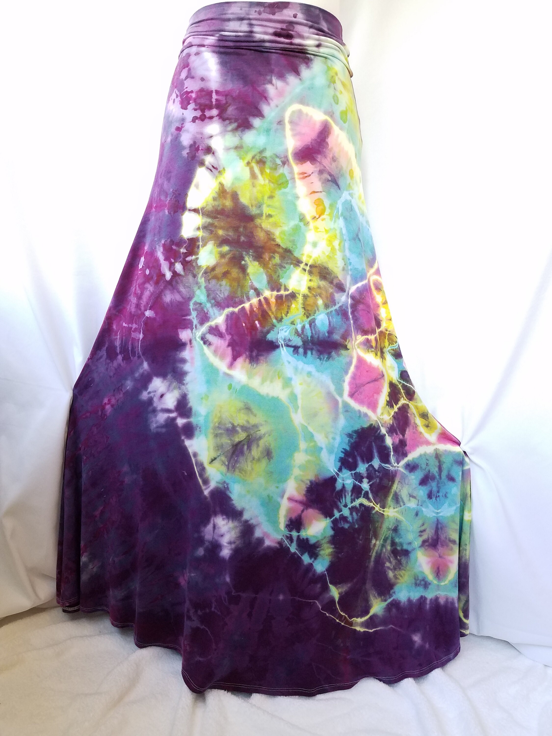 New Dye Maxi Skirt - ORANGE TIE DYE