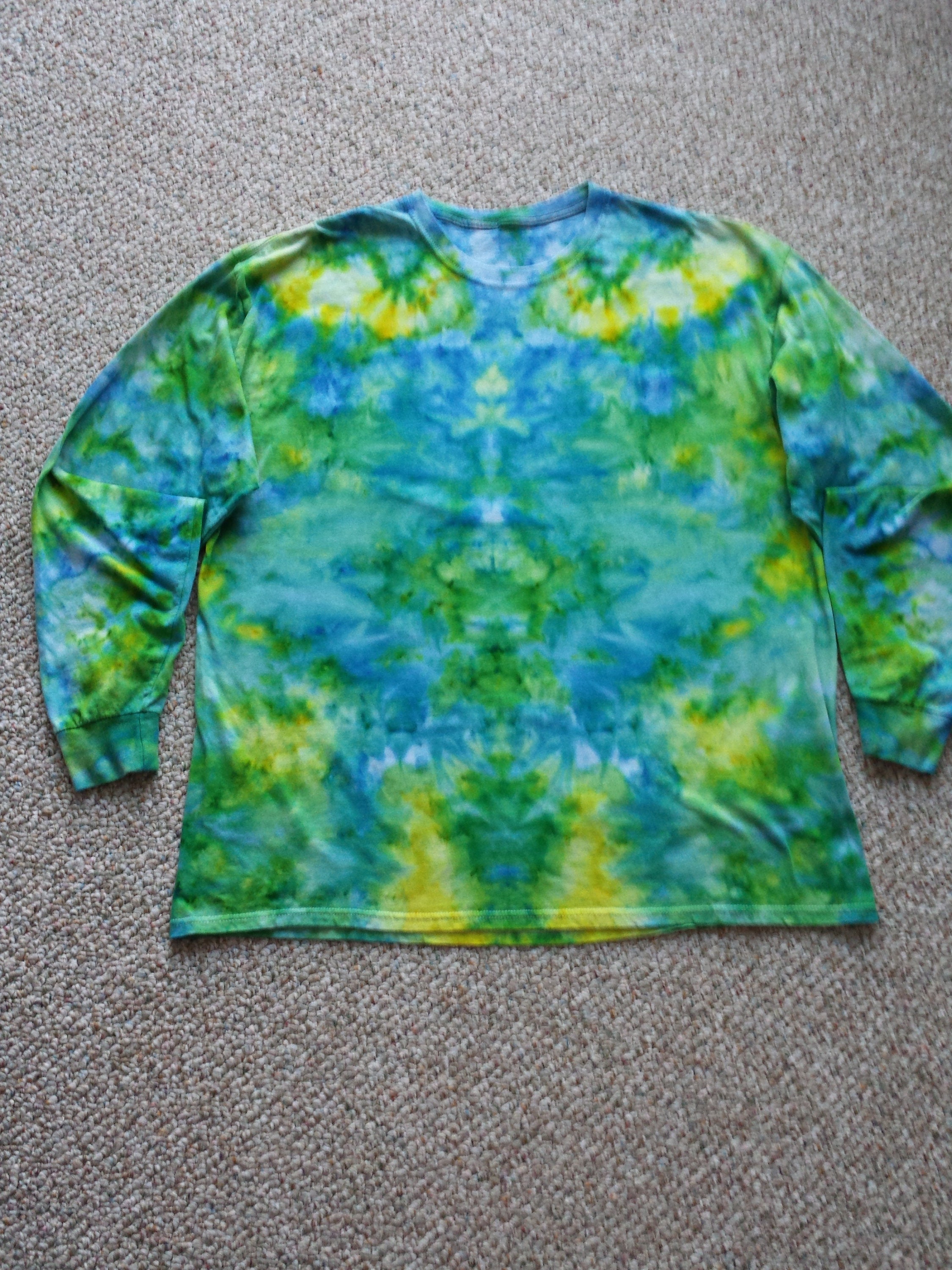 mens long sleeve tie dye