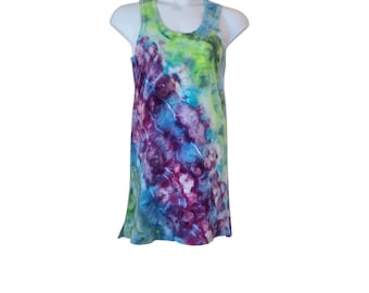 Size Medium - Tie Dye Tank Dress 100% Cotton - Ice Dye