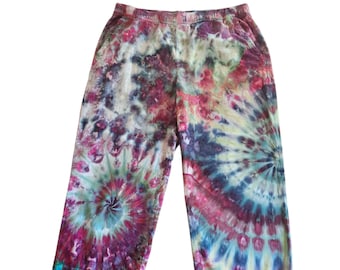 Size XXLarge- Tie Dye Pants - Linen Blend with POCKETS!  Ice Dye