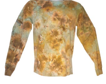 Size Small Tie Dye - Ice Dye Long Sleeve Tee - Earthy