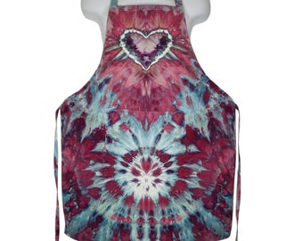 Apron - Tie Dye - 100% Cotton - Purple Heart - Ice Dye