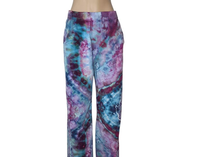 Size Medium/Large TALL- Tie Dye Pants - Linen Blend with POCKETS!  Ice Dye