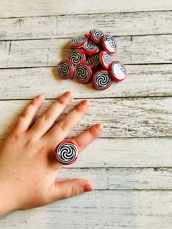 Captain Underpants rings Set of 12 Hypno Rings Party | Etsy
