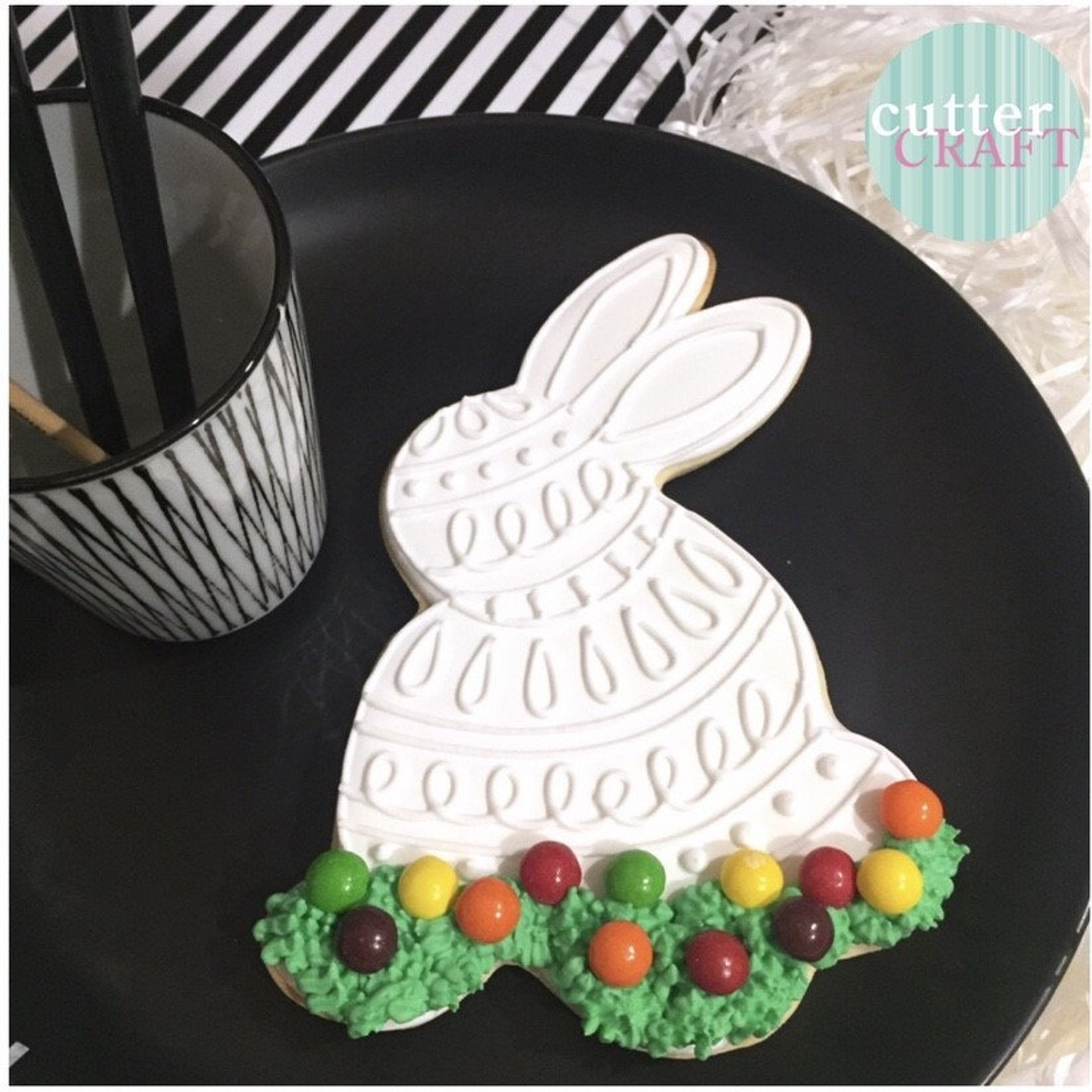 Cookie Cutter 16cm Large Side View Easter Rabbit Handmade Etsy
