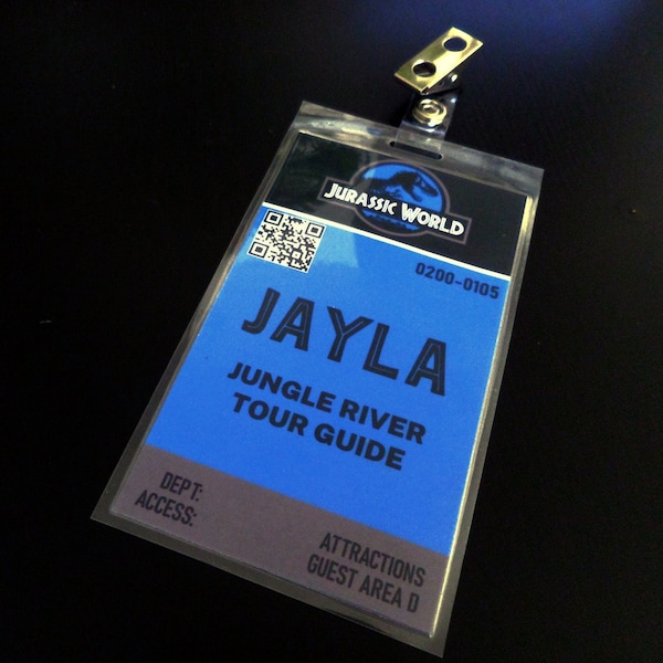 Custom Jurassic Park Name Tag Etsy