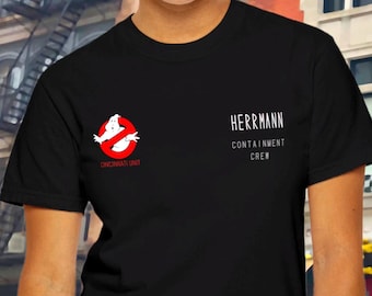 Custom Ghostbusters Staff Shirt | BLACK Personalized employee uniform work shirt | Gift for Ghost Heads | Cosplay and costume accessories