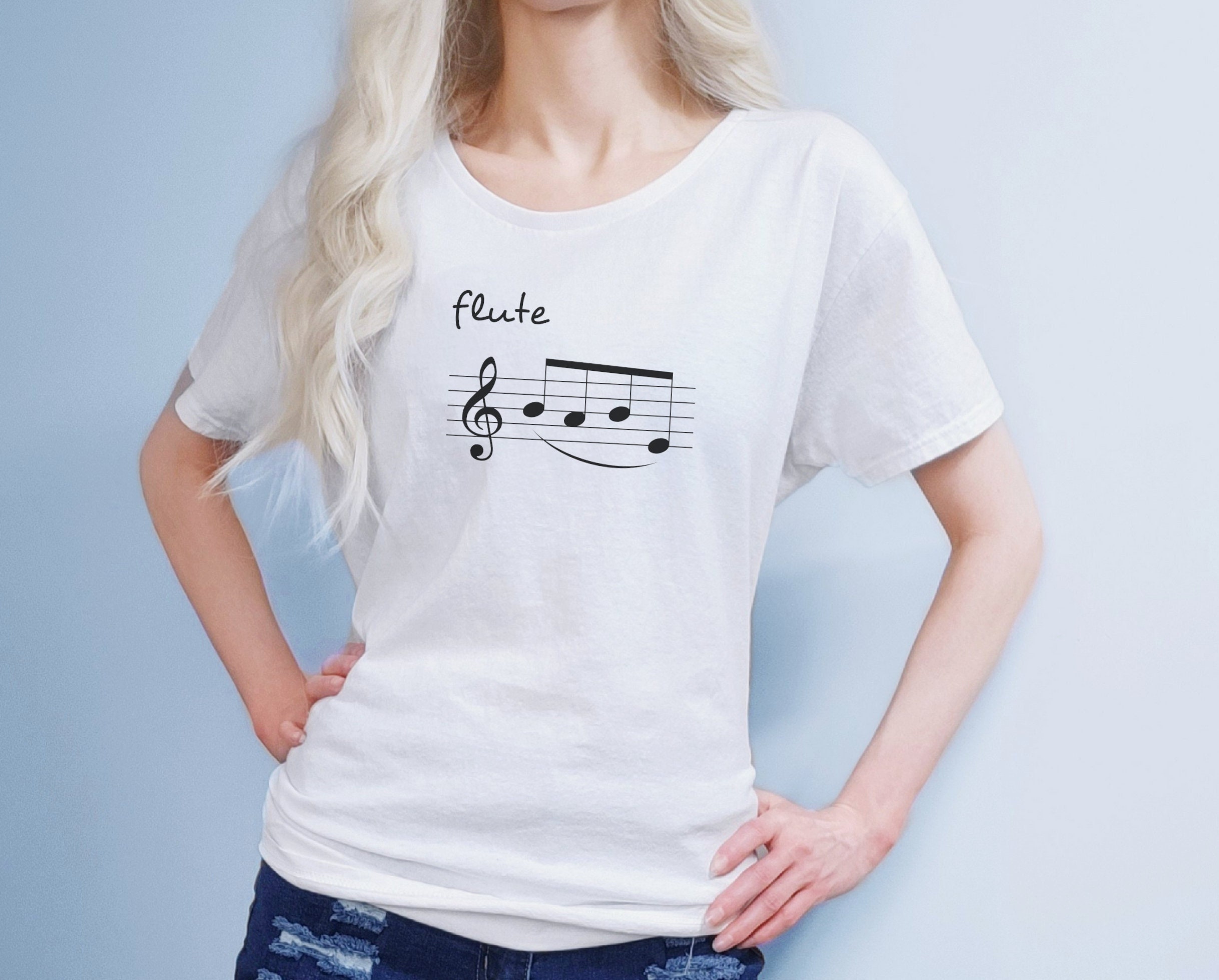 FLUTE BABE Shirts Music Notes Pun Tops Womens - Etsy