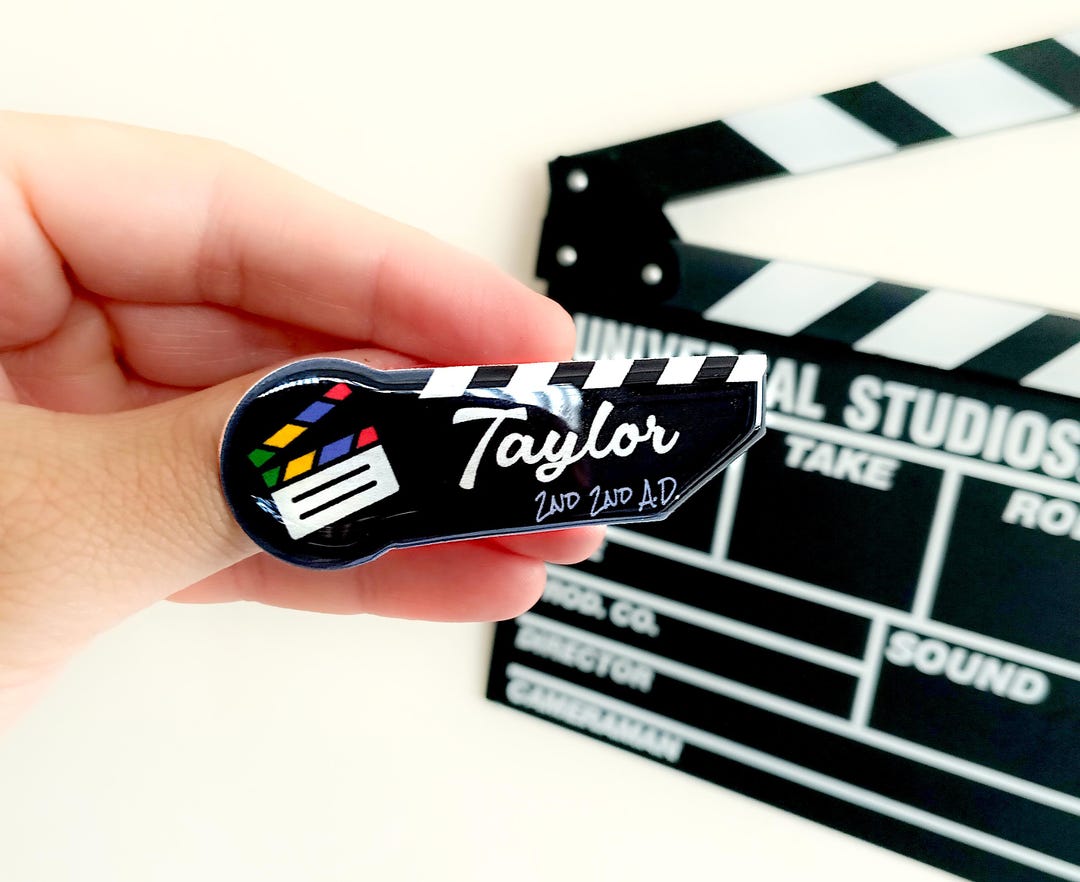 Personalized Cast & Crew Name Tag. Custom Film Studio TV Set Life Gift ...