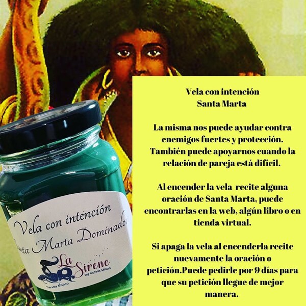 Santa Marta La Dominadora Prayer In English Santa Marta Dominadora Prayer Card in English - Etsy