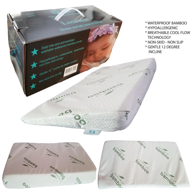 Baby Crib Wedge Pillow Support Incline Sleeper Waterproof Etsy