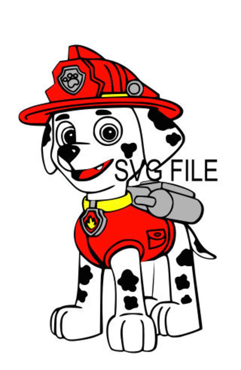 Marshall Paw Patrol Svg File 5 Easy Layers Etsy