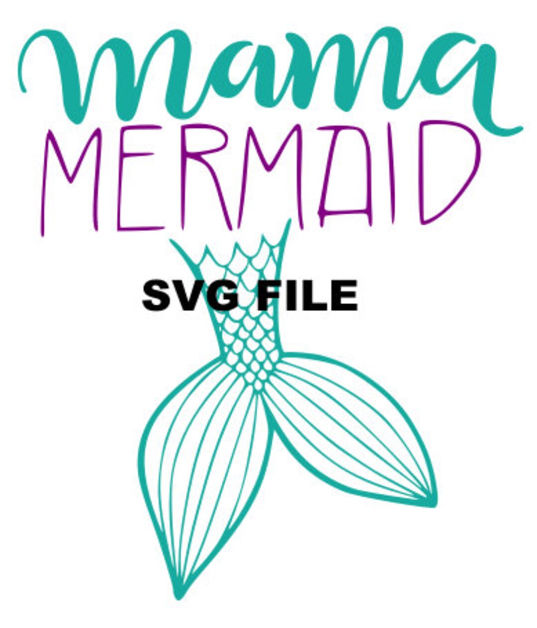 Mama And Daddy Of The Mermaid Svg Files Etsy